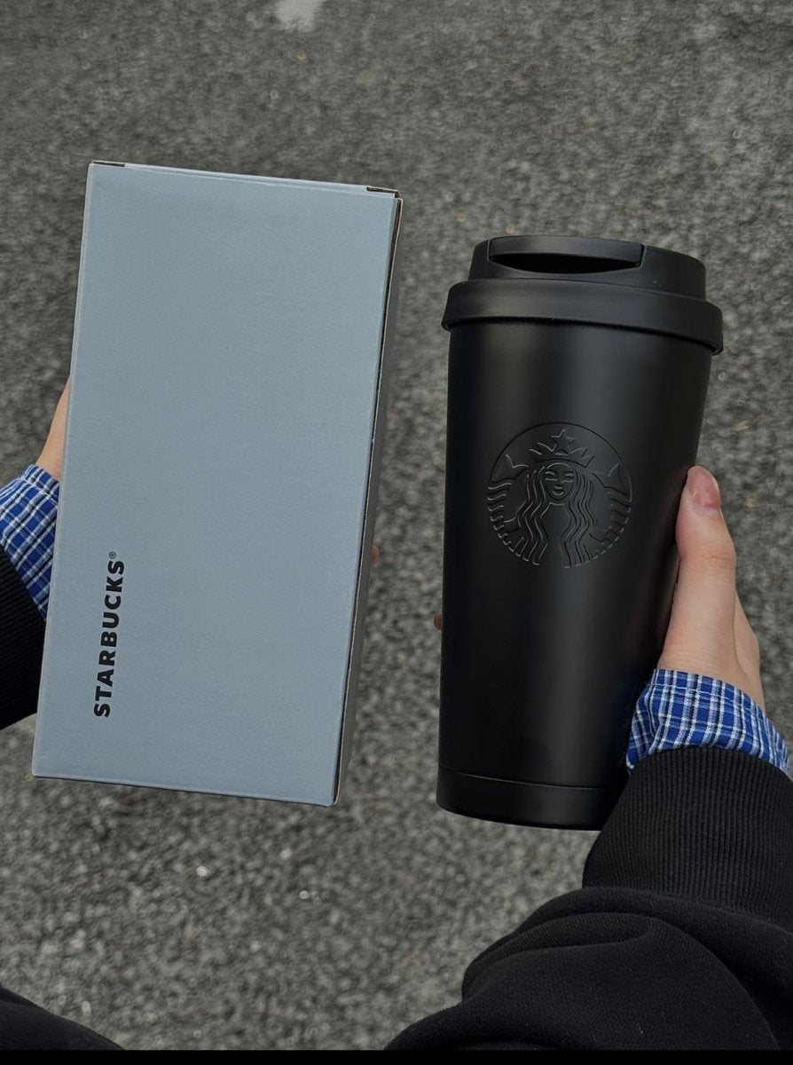 【 亞太區限定 】 Starbucks 黑色經典簡約款｜特別版霧面水杯🖤超高顏值又能方便攜帶！！ - Topickstore