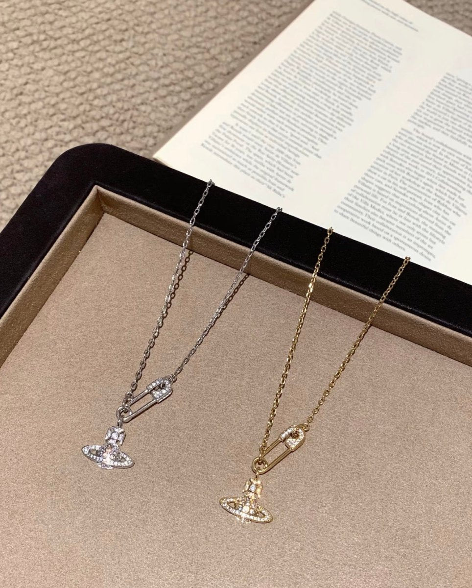 Vivienne Westwood 人氣款Lucrece Orb Necklace 扣針款頸鏈 - TOPICKSTORE