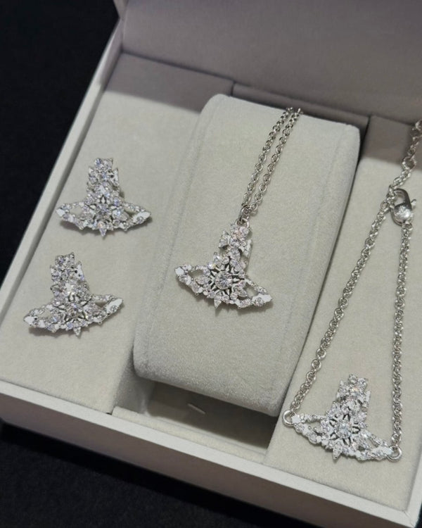 Vivienne Westwood Mariette 雪花閃鑽頸鏈 - Topickstore