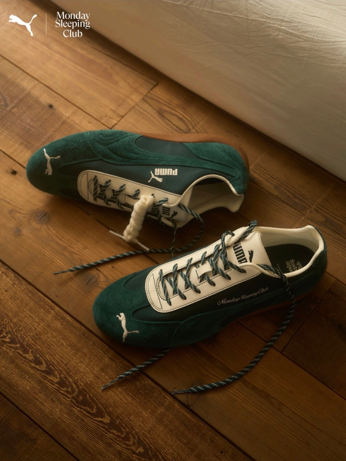 PUMA x Monday Sleeping Club Speedcat森林綠麂皮聯名球鞋