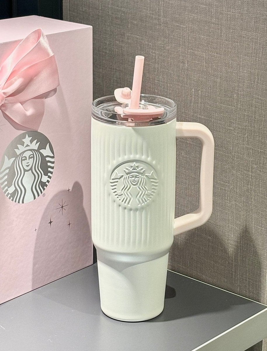 【 亞太區限定 】 Starbucks 夢幻奶白色吸管水杯｜喝水也要有公主式享受✨💕👑 - Topickstore