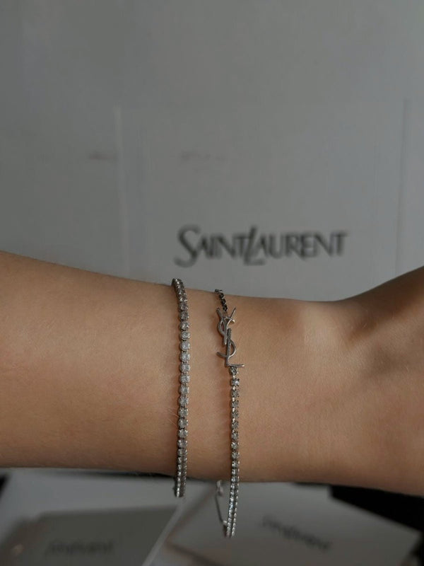 Saint Laurent Cassandre |YSL 經典字母半鑽手鏈✨兩隻色都超級好睇 !! - Topickstore