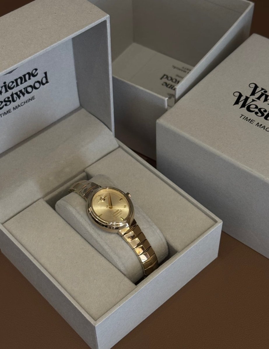 (金銀兩色)Vivienne Westwood Armour Watch 極簡蛇骨手錶 - TOPICKSTORE