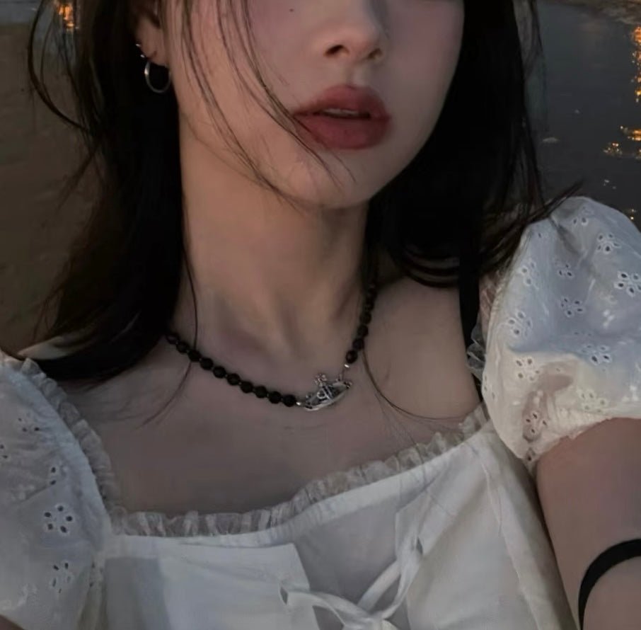 Vivienne Westwood Messaline Choker｜[Cortis 安乾鎬同款!!!・男女同款］ - Topickstore