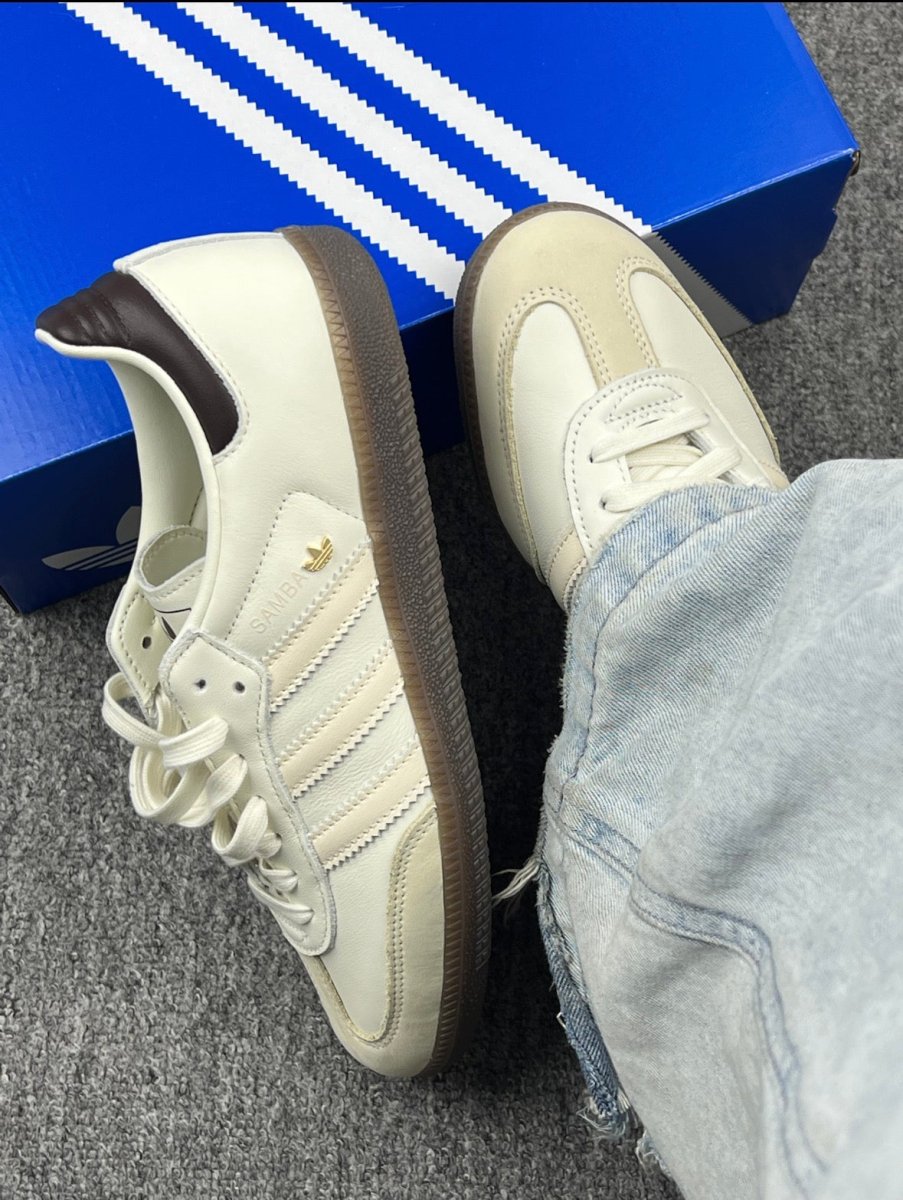 Adidas Samba OG "Off White" 奶油白焦糖底德訓鞋 ✨ - Topickstore