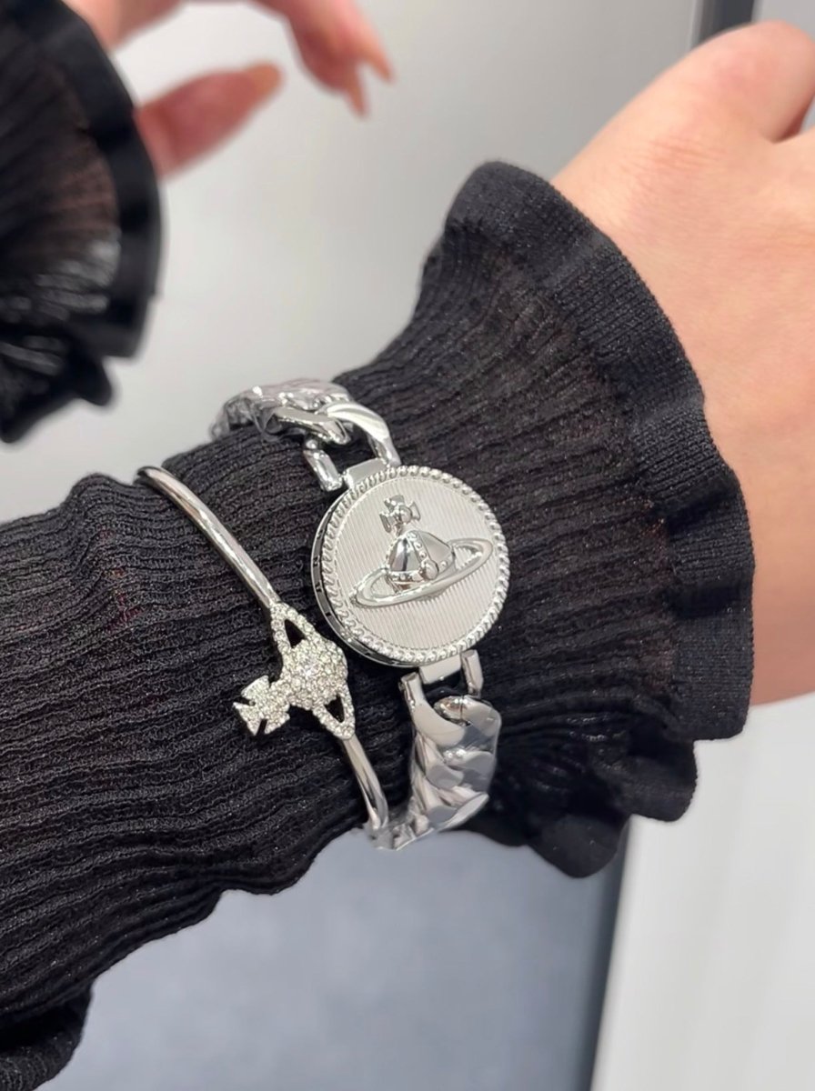Vivienne Westwood Grace Bas Relief ✨超閃土星滿鑽手鐲🪐 - Topickstore