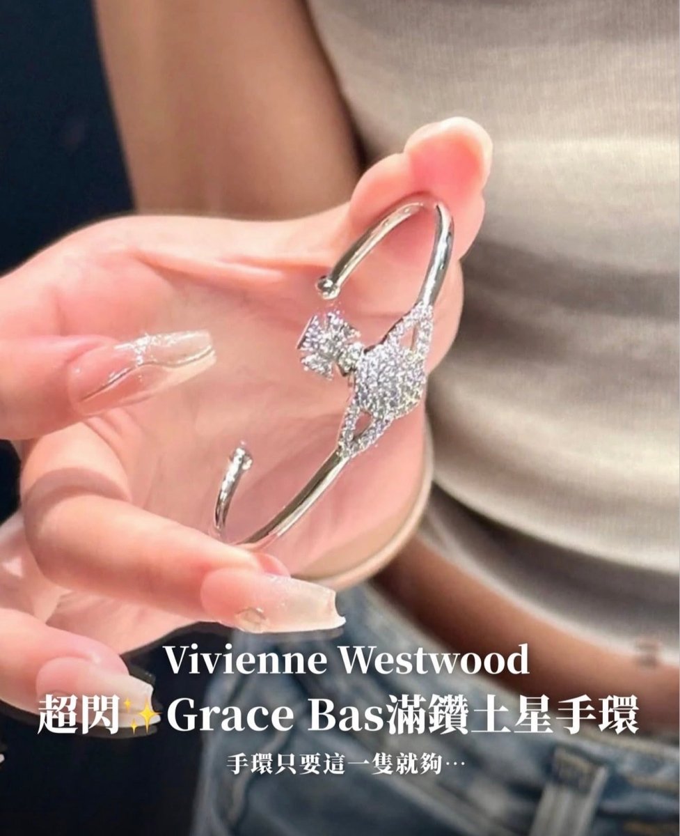 Vivienne Westwood Grace Bas Relief ✨超閃土星滿鑽手鐲🪐 - TOPICKSTORE