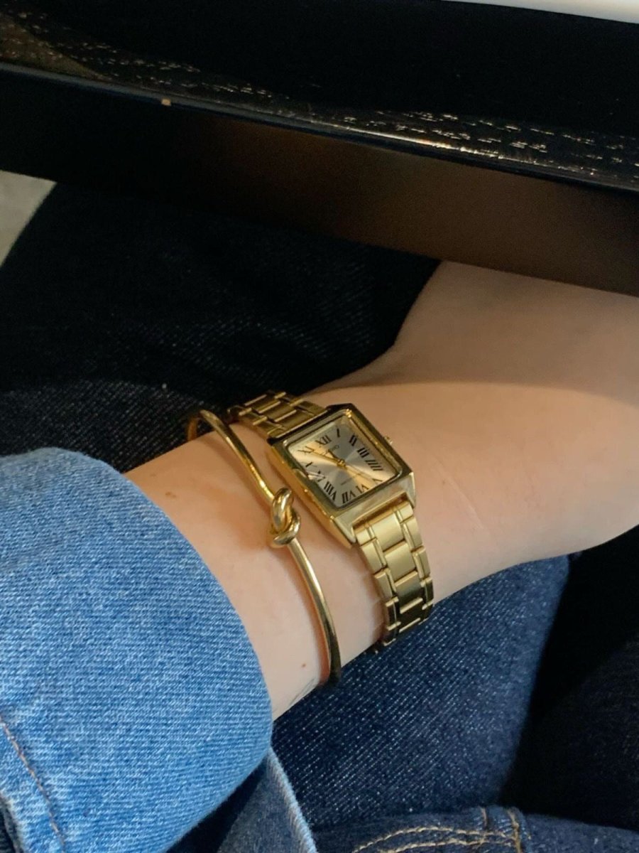 Casio Vintage 復古羅馬字小方錶 (金銀兩色) - Topickstore