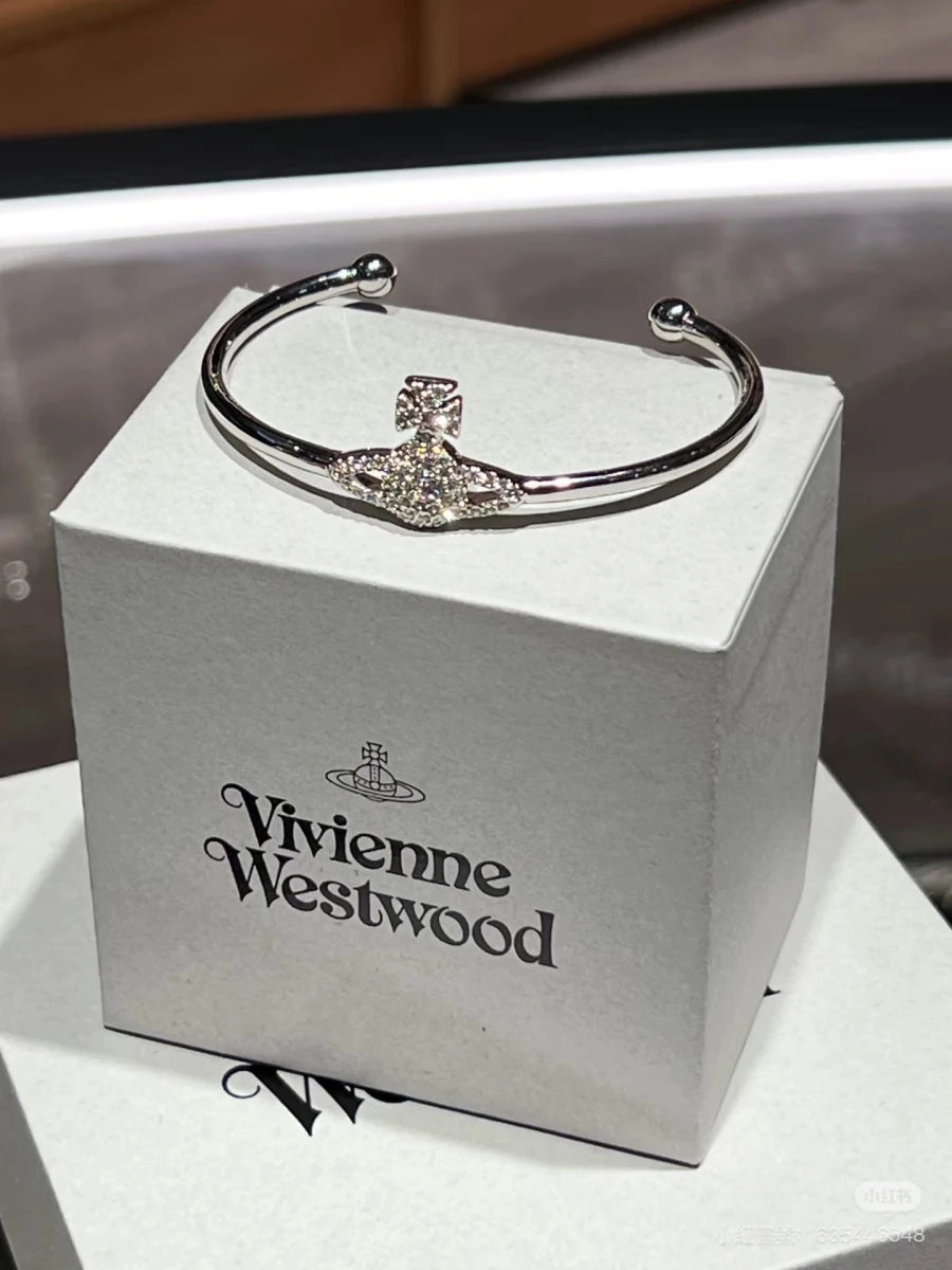 Vivienne Westwood Grace Bas Relief ✨超閃土星滿鑽手鐲🪐 - Topickstore