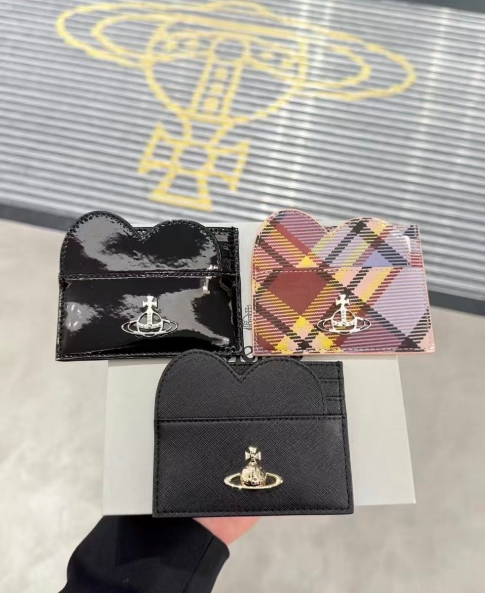 Vivienne Westwood 多款黑色愛心造型卡夾包 - Topickstore