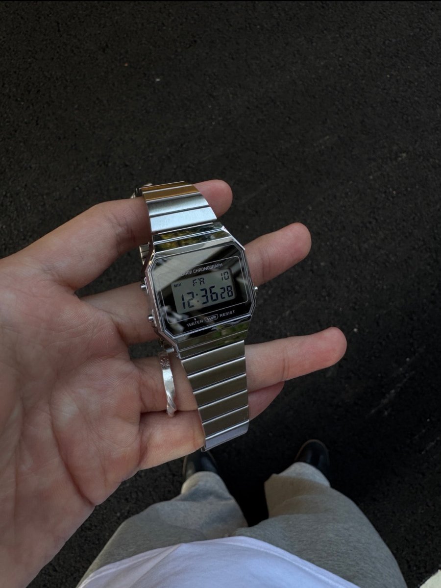 Casio Vintage A700WEV-7A 6mm 超薄銀色鏡面電子錶 ✨ - Topickstore