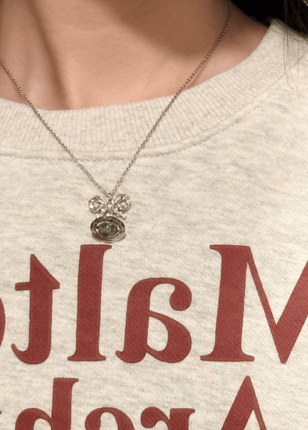 ⁠⁠Vivienne Westwood Octavie Pendant Necklace 限定色薄荷綠💚|純銀蝴蝶結閃鑽頸鏈 - Topickstore