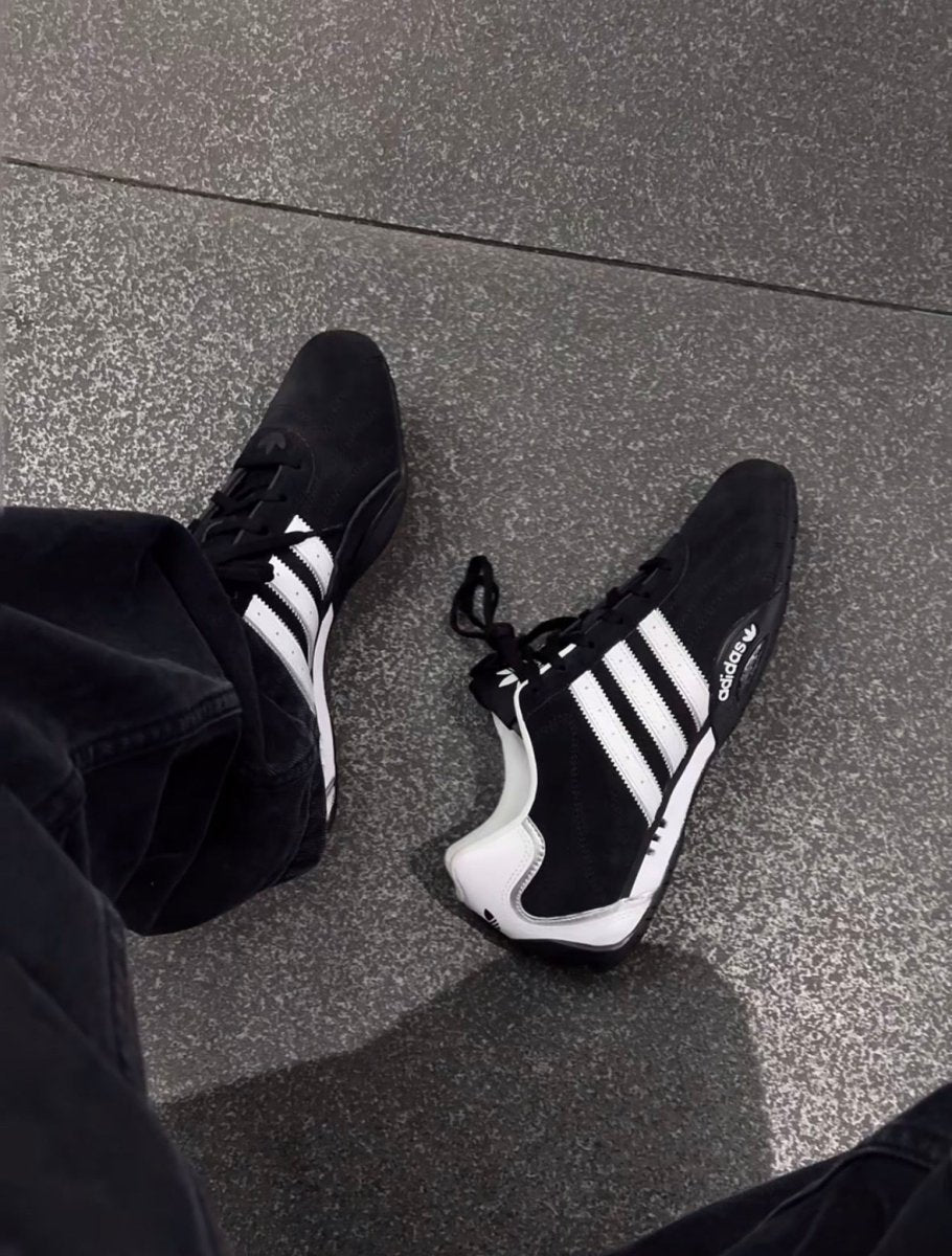 Adidas Originals Adi Racer Lo 經典黑色麂皮鞋 - Topickstore