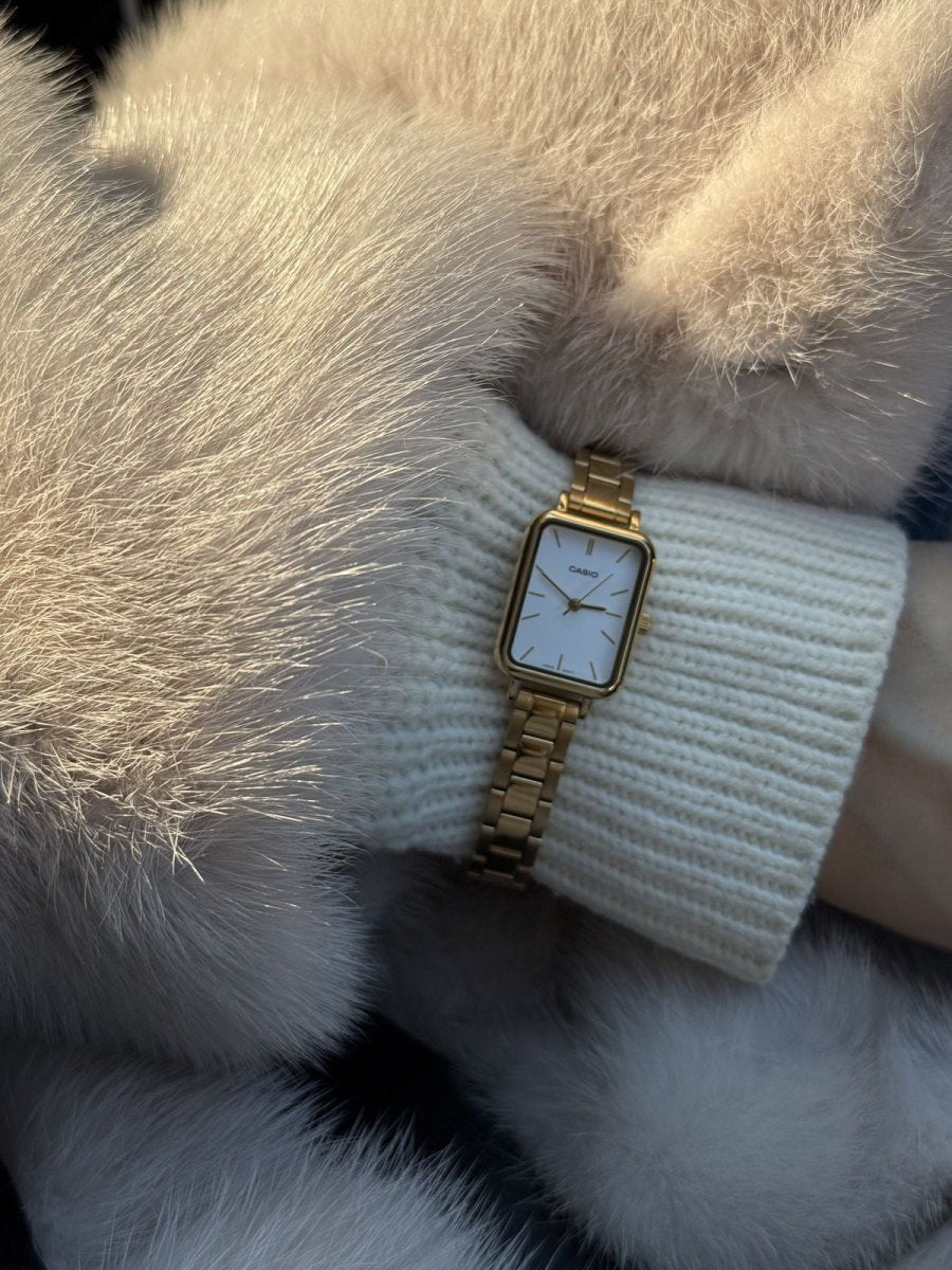 Casio Vintage 復古法式小方錶(銀金兩色) - Topickstore