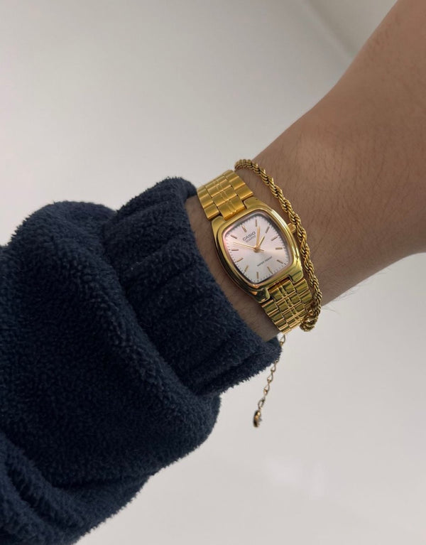 Casio Vintage Gold 法式復古金色小錶面 - Topickstore