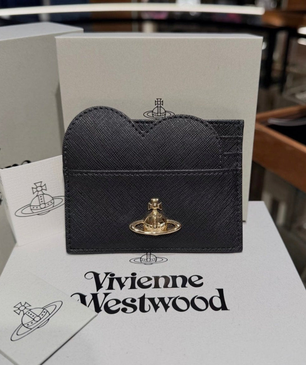 Vivienne Westwood 多款黑色愛心造型卡夾包 - Topickstore