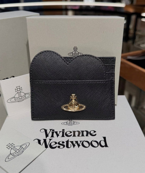Vivienne Westwood 多款黑色愛心造型卡夾包 - Topickstore