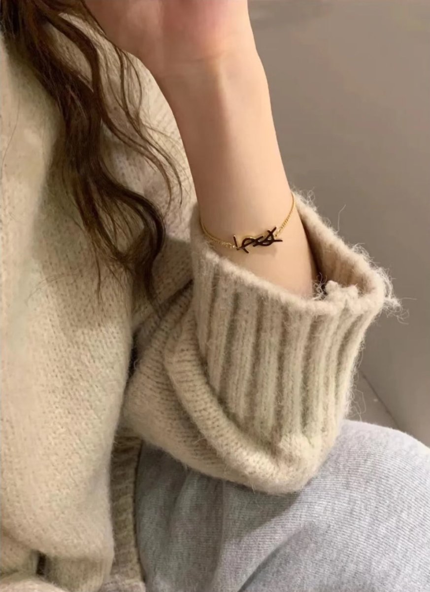 Saint Laurent Cassandre YSL字母經典手鏈 ｜小手腕女生恩物💓（金銀兩色入） - Topickstore