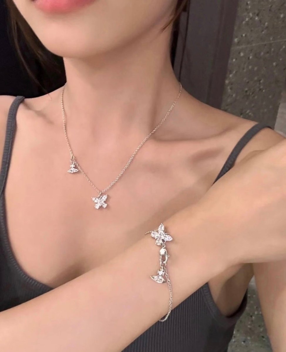 Vivienne Westwood 限定版 Elianne 小蝴蝶星球🪐頸鏈 - Topickstore