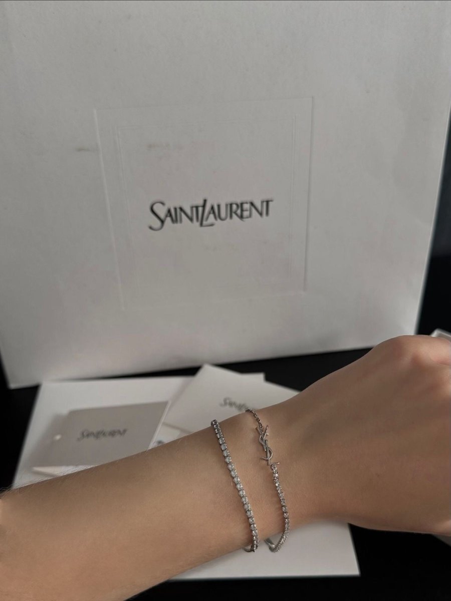 Saint Laurent Cassandre |YSL 經典字母半鑽手鏈✨兩隻色都超級好睇 !! - Topickstore
