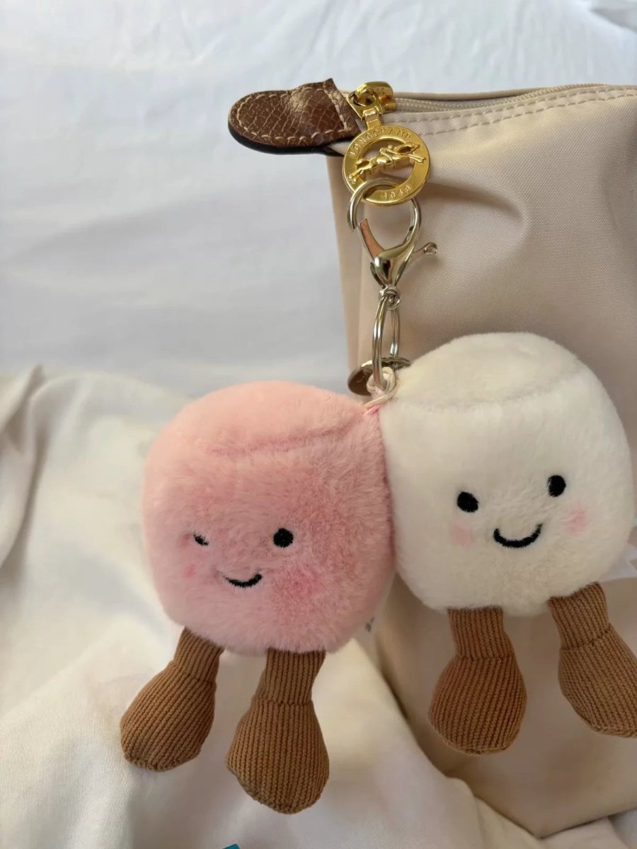 JELLYCAT Pair of marshmallows bag charm｜超可愛棉花糖鎖匙扣🩷🤍 - Topickstore
