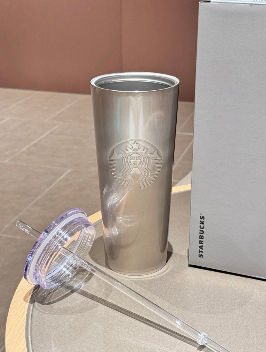 Starbucks 經典銀色漸變超保溫水杯 - Topickstore