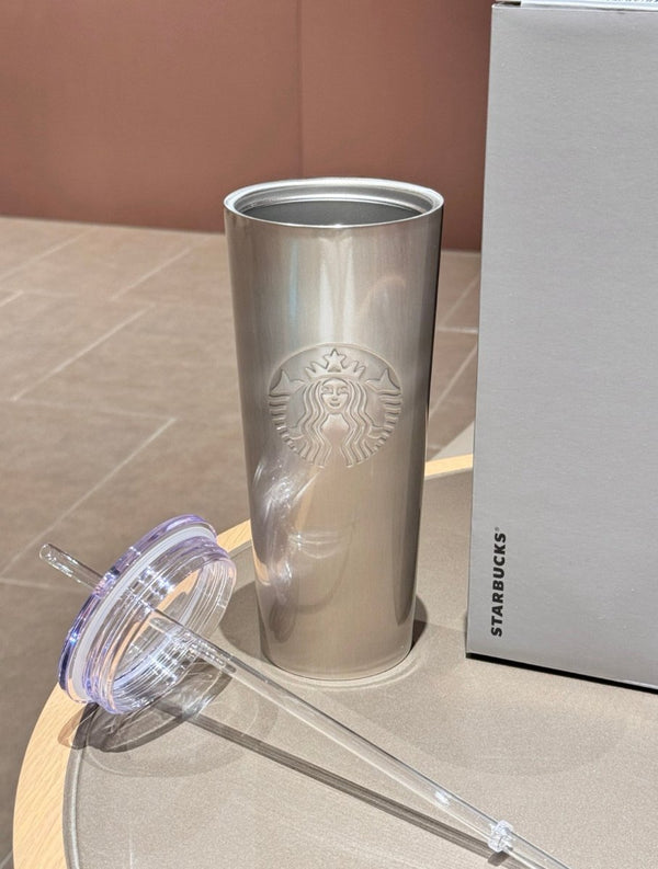 Starbucks 經典銀色漸變超保溫水杯 - Topickstore