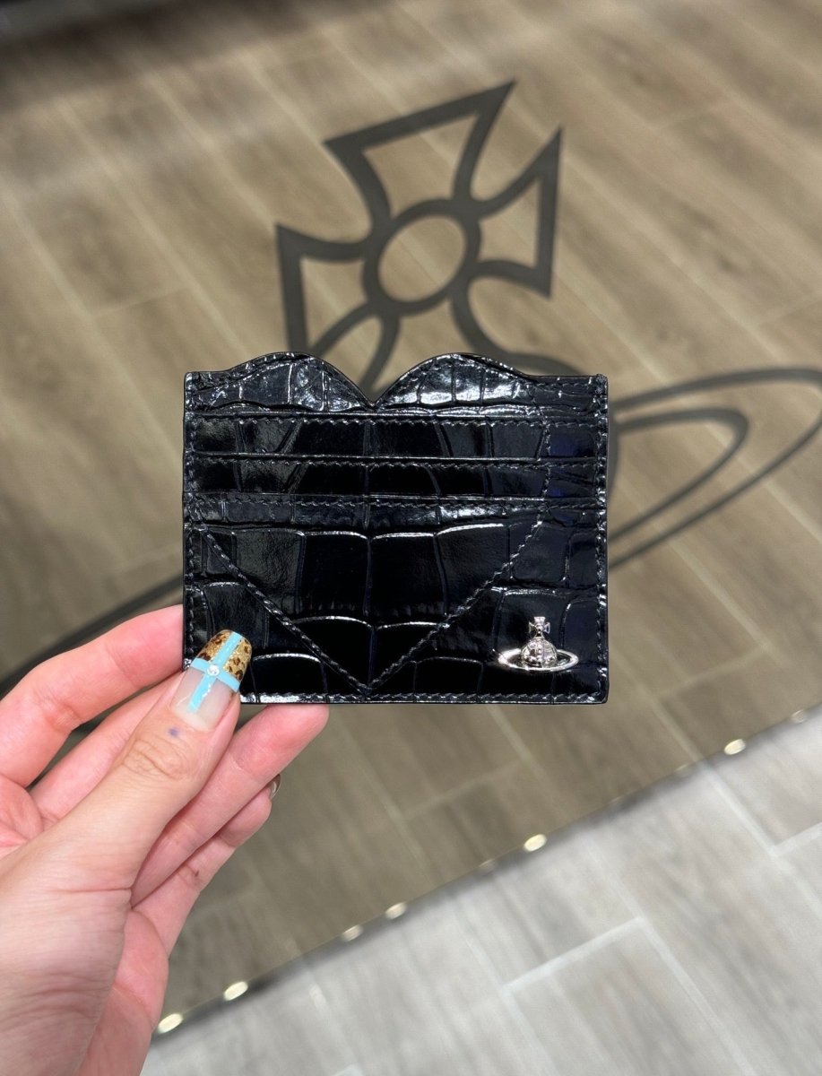 Vivienne Westwood 多款黑色愛心造型卡夾包 - Topickstore
