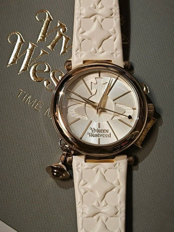 入門必買! Vivienne Westwood Orb II 真皮手錶(立體 3D 小土星吊墜!!) - TOPICKSTORE
