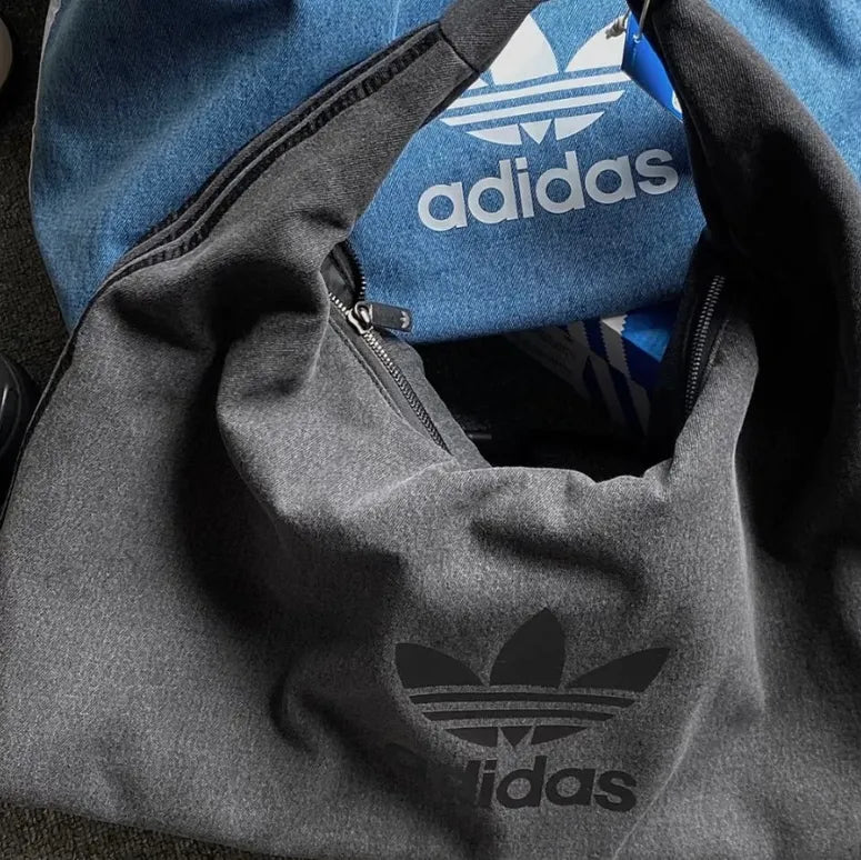 ADIDAS ORIGINALS 牛仔黑色🖤大容量雲朵包｜韓系鬆弛感單肩袋 - Topickstore