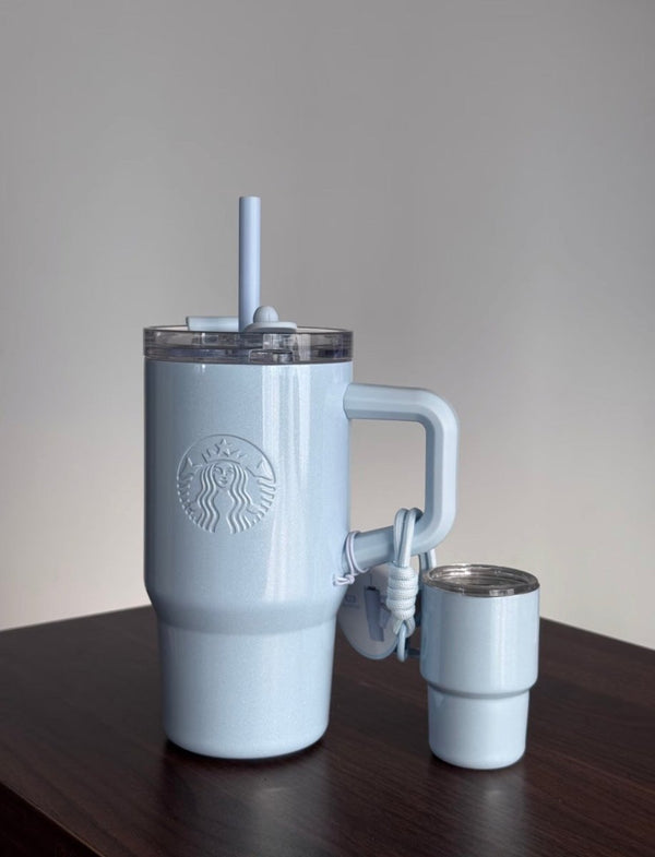 STATBUCKS🩵海底綺遇系列粉藍保溫杯 - TOPICKSTORE