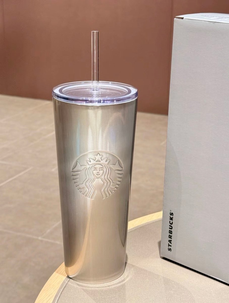 Starbucks 經典銀色漸變超保溫水杯 - Topickstore