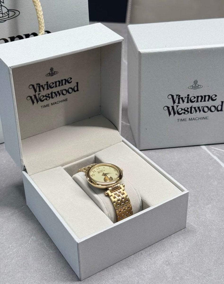 Vivienne Westwood Primrose 經典金色優雅腕錶 - TOPICKSTORE