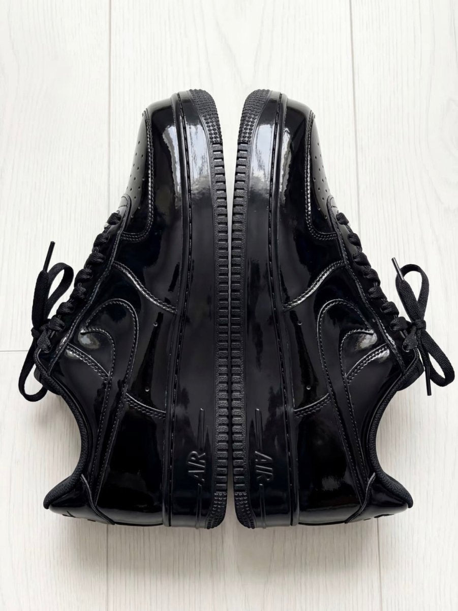 Nike Air Force 1 Low Black Patent經典黑皮球鞋 - Topickstore