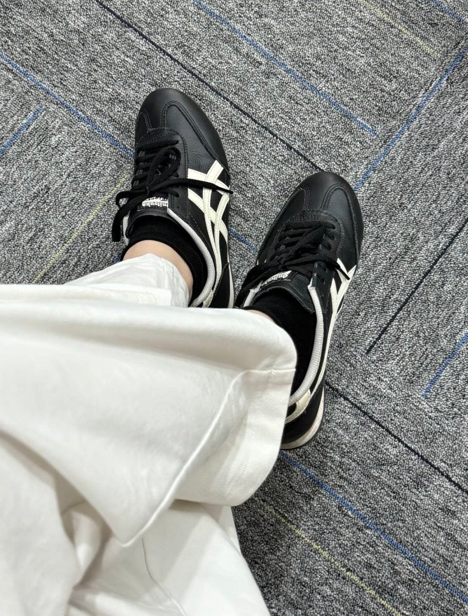 🤍 穿搭人鞋櫃常駐！Onitsuka Tiger 鬼塚虎復古德訓鞋（米白黑焦糖底）✨ - Topickstore