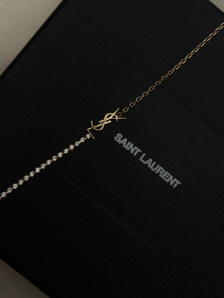 Saint Laurent Cassandre |YSL 經典字母半鑽手鏈✨兩隻色都超級好睇 !! - Topickstore