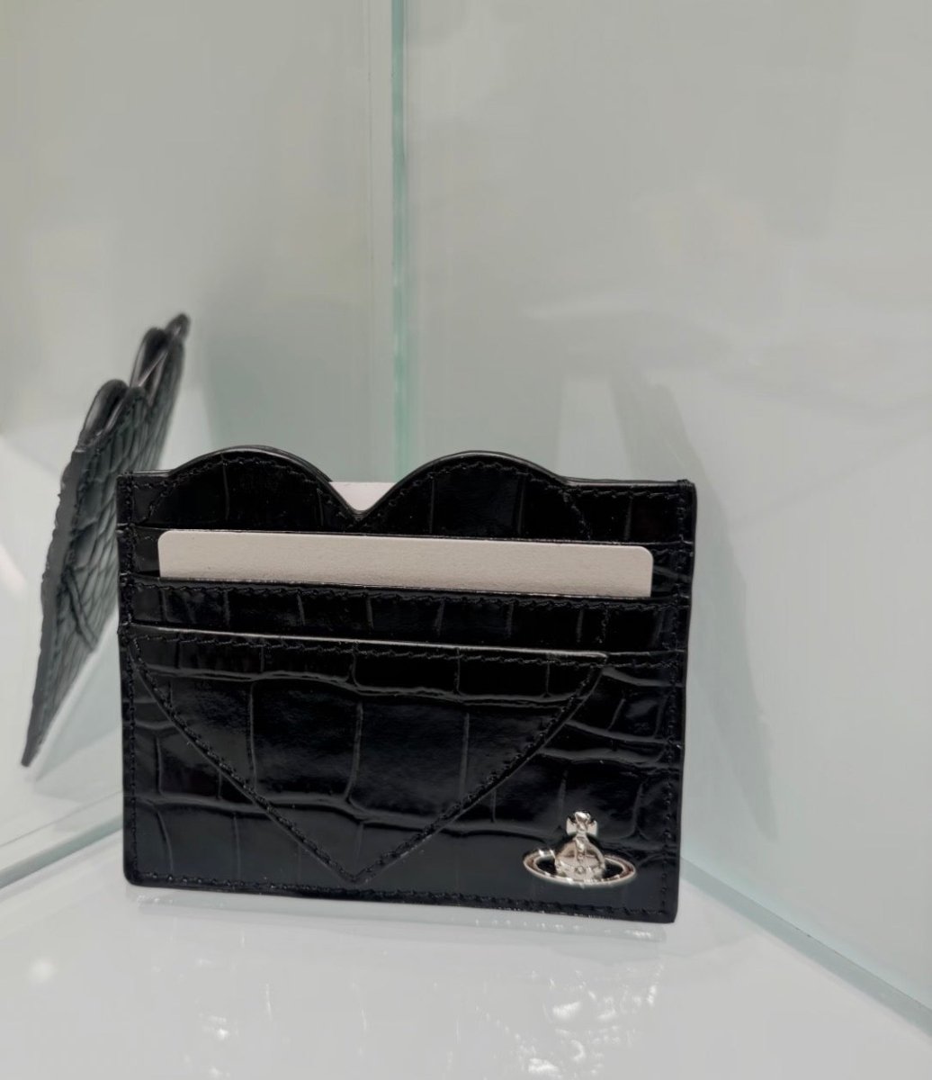 Vivienne Westwood 多款黑色愛心造型卡夾包 - Topickstore