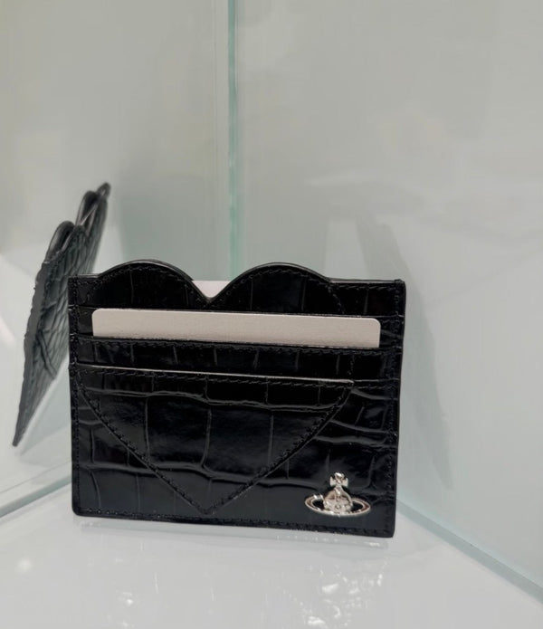 Vivienne Westwood 多款黑色愛心造型卡夾包 - Topickstore