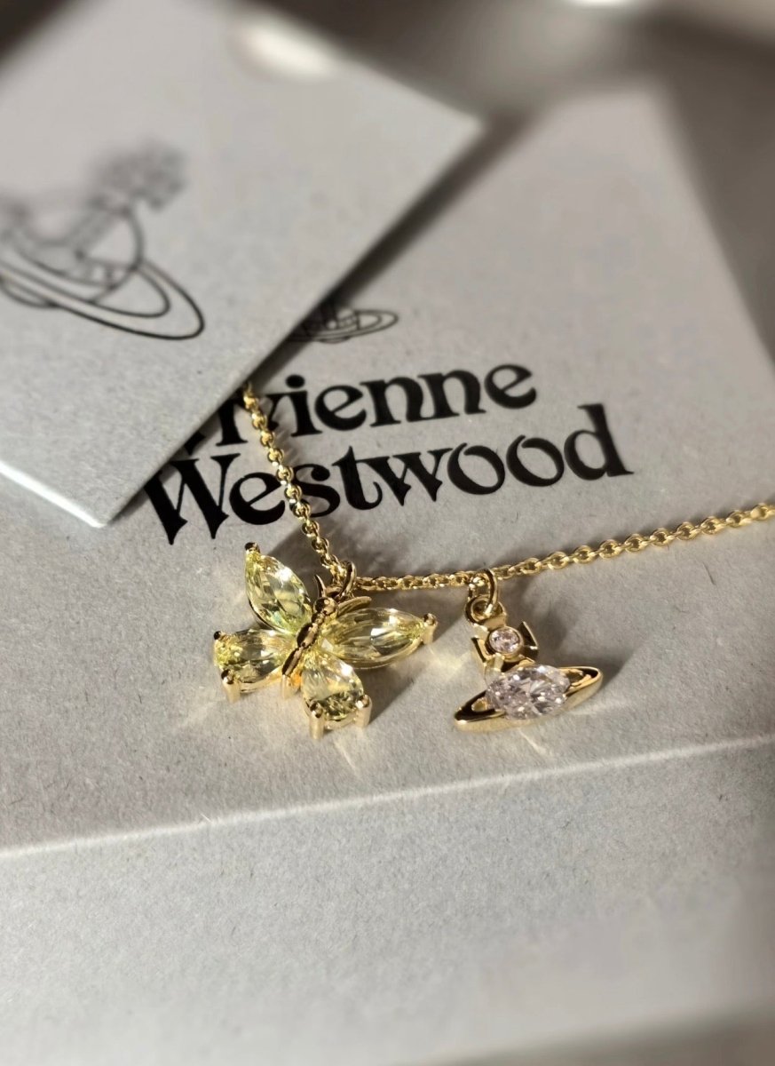 Vivienne Westwood 限定版 Elianne 小蝴蝶星球🪐頸鏈 - Topickstore