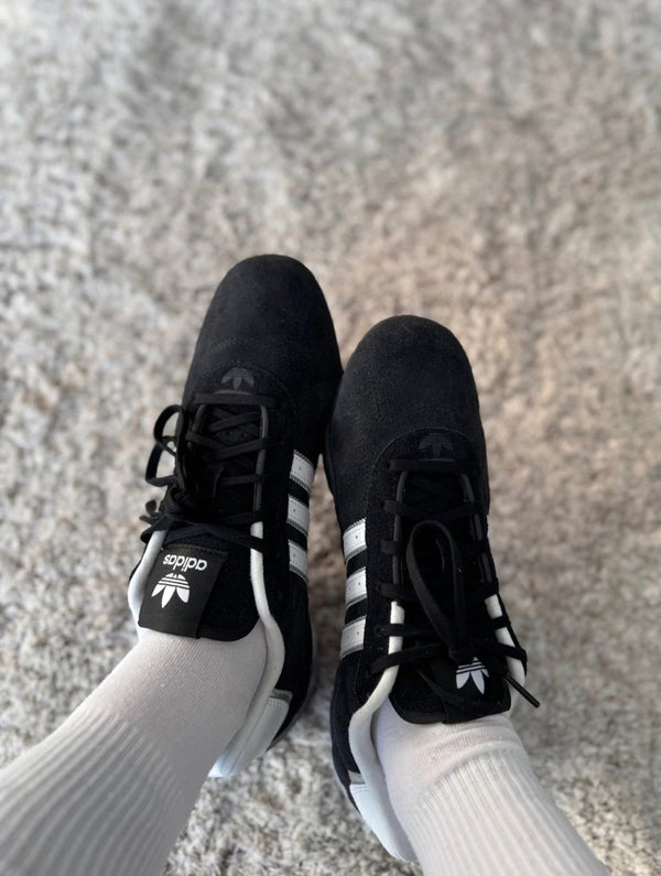 Adidas Originals Adi Racer Lo 經典黑色麂皮鞋 - Topickstore