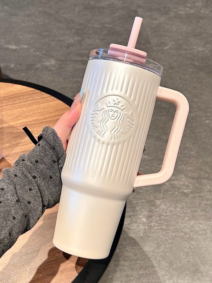 【 亞太區限定 】 Starbucks 夢幻奶白色吸管水杯｜喝水也要有公主式享受✨💕👑 - Topickstore