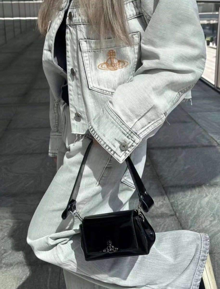 Vivienne Westwood Hazel Bag 頂級亮面漆皮黑色手袋🖤✨ - Topickstore