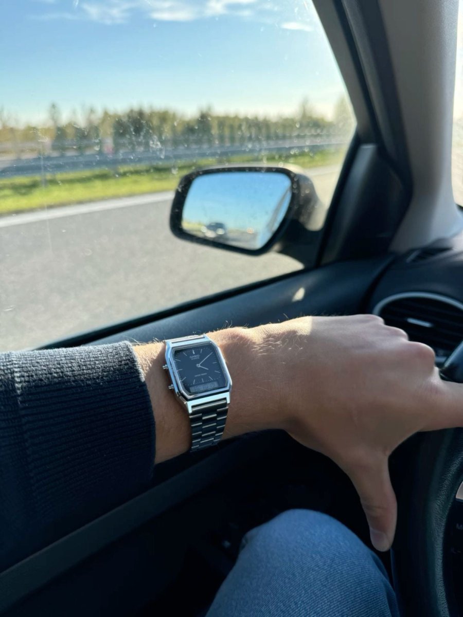 Casio 復古雙顯AQ-230A 銀白黑(3色) 情侶手錶首選!! - Topickstore