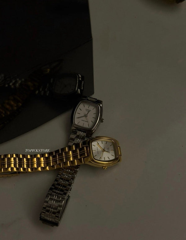 Casio Classic Silver 復古氣質小鋼錶(黑白兩色) - TOPICKSTORE