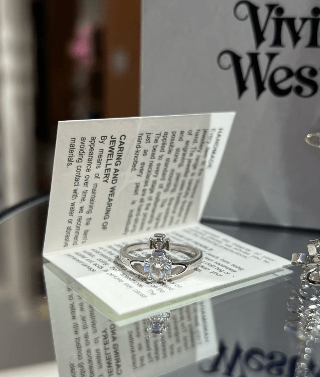 Vivienne Westwood Reina 純銀白鑽戒指 | 屬於女生的浪漫 - Topickstore