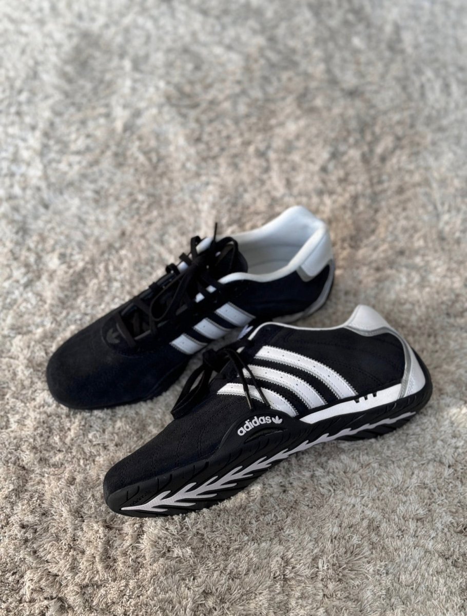 Adidas Originals Adi Racer Lo 經典黑色麂皮鞋 - Topickstore