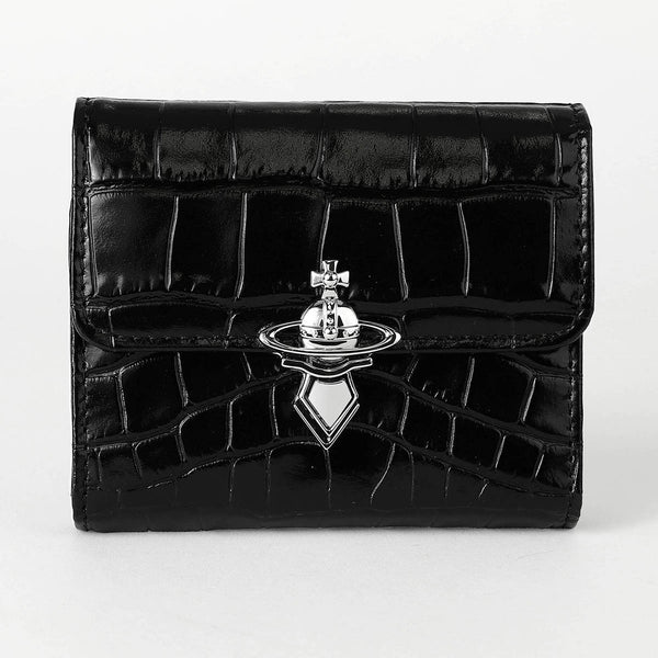 Vivienne Westwood Orb Clasp Wallet 2026✨新款鱷魚皮ORB垂墜銀包🖤 - Topickstore