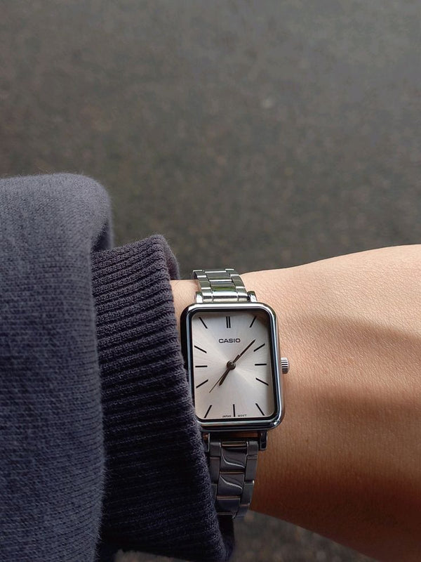 Casio Elegant Rectangle｜粉色 藍色簡潔夏日風 襯幼鋼帶 - Topickstore