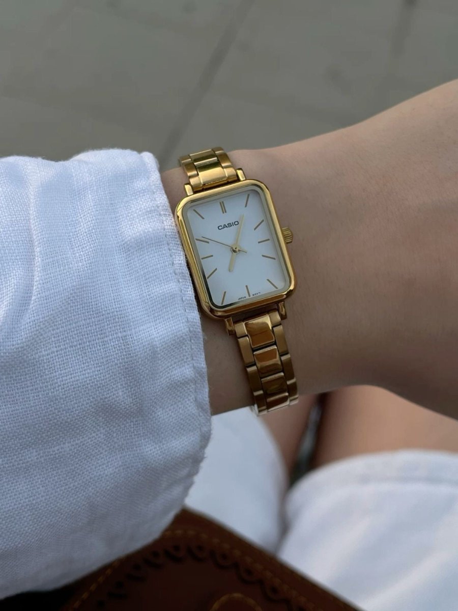 Casio Vintage 復古法式小方錶(銀金兩色) - Topickstore