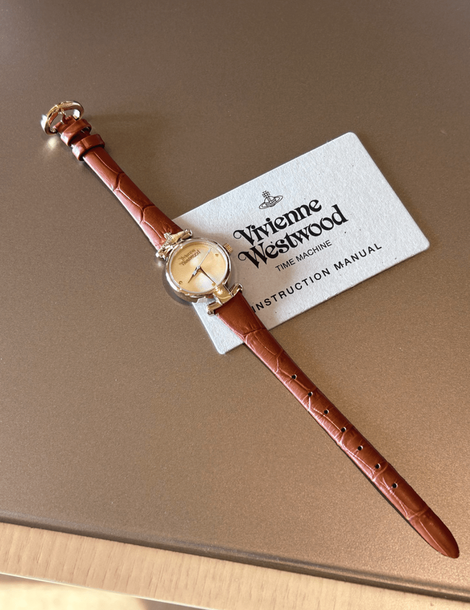 Vivienne Westwood Ladies Maida Watch - 啡金皮革手錶 - Topickstore